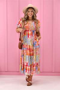 Sunday Boho Dotty Midi Dress Print