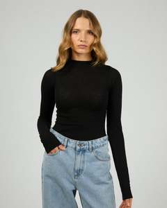 All Tops: Silent Theory Priya Layering Long Sleeve Black