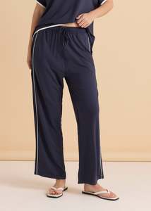 Betty Basics Evelyn Wide leg Jogger Petrol