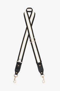 Bag Strap: Antler Bag Strap White & Gold Stripe