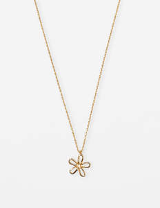 Stella + Gemma Necklace Gold Flower Cut Out