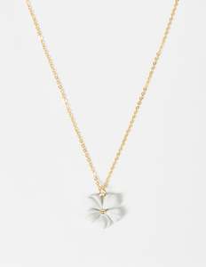 Necklaces: Stella + Gemma Mini Flower Necklace White