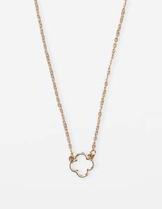 Stella + Gemma Necklace Cut Out Flower Gold