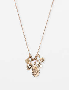 Stella + Gemma Necklace Multi Charms Gold