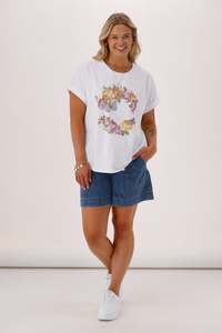 Sunday Boho Lily Tee White