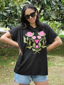 Rebel Club Deco Cuff Tee Black