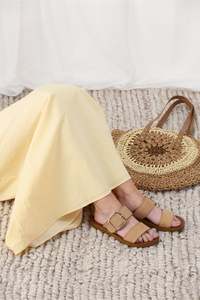 Los Cabos Doti Sandal Caramel Raffia