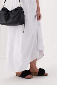 Los Cabos: Los Cabos Corsage Sandals Black