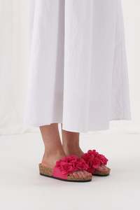 Los Cabos Corsage Sandal Fuchsia