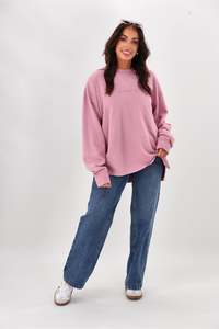 All About Eve AAE Washed Relaxed Crew Quartz Pink