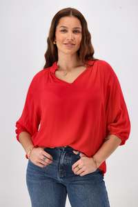 25 Sale: Sunday Boho Gianna Top Scarlet Red