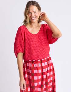Sale Tops: Elm The Grove Top Poppy