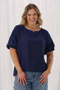 Sale Tops: Gloss The Label Ottilie Top Navy