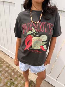 All About Eve Picante Tee Washed Black