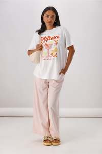 All About Eve Alfresco Tee Vintage White