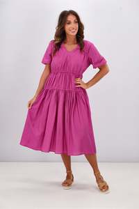 Sale Dresses: Gloss by Shine On Briony Tiered Dress Pink