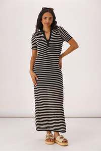 Silent Theory Margo Crochet Maxi Dress Black