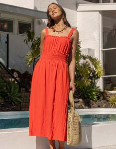 Sale Dresses: Foxwood Dandelion Dress Tangelo