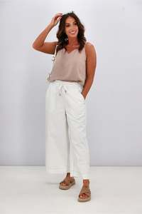 Sale Pants: Elm Greta Wide Leg Pant White