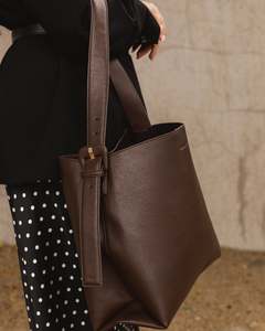 Louenhide Peyton Suedette Shoulder Bag Chocolate