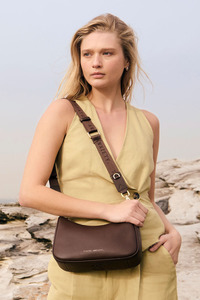 Status Anxiety Look Both Ways Cocoa w Gold Hardwear