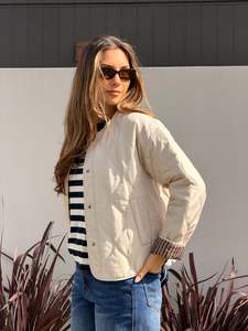 Best Sellers: Shine On Label Ferg Quilted Jacket Stone