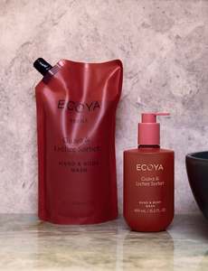 Ecoya Hand & Body Wash Refill Guava & Lychee Sorbet 1L