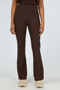 All Bottoms: All About Eve Active Rib Flare Legging Brown