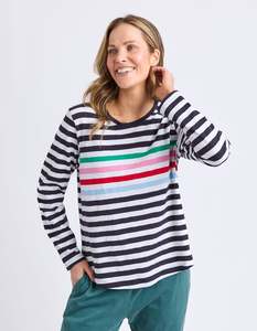 Tees: Elm Harmony L/S Tee Stripe