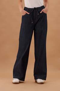 Shine On Label Amiliana Tie Waist Jean Indigo