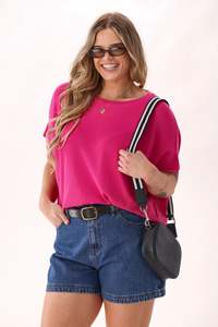 Shine On Label Blaise Slouchy Knit Pink