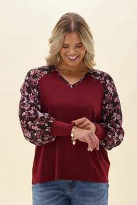 Alpine by Shine On Adeline Top Cherry