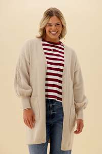 Shine On Label Danika Cardigan Oat