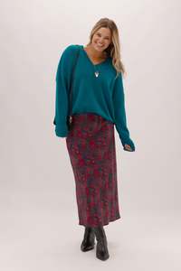 Gloss The Label Limaree Godet Skirt Twilight Floral