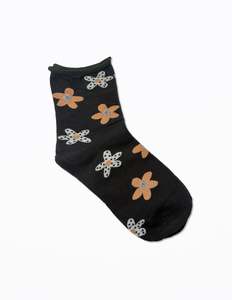 Stella + Gemma Sock Spotty Daisies Black