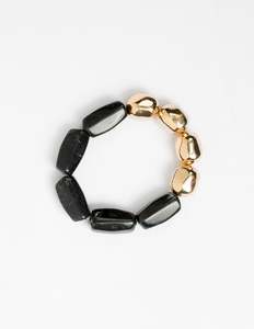 Stella + Gemma Bracelet Beads Black Agate