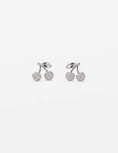 Stella + Gemma Crystal Cherries Silver