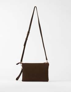 Stella + Gemma Frankie Bag Choc Suede