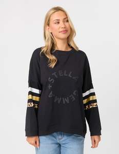 Stella + Gemma Newport Pocket Sweatshirt Black