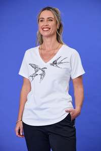 Rebel Club Swallow Tee White