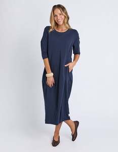 All Dresses: Elm Diana Dress 3/4 Sleeve Navy