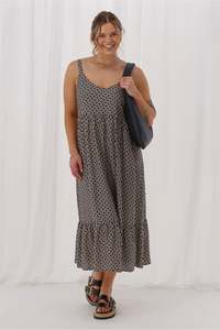 All Dresses: Shine On Label Trellis Sundress Black Natural Geo