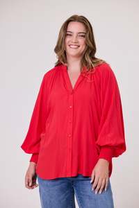 Sunday Boho Reece Blouse Coral