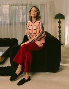 Elm Delphi Front Pocket Jean Maroon