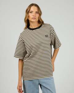 Silent Theory Foundation Stripe S/S Tee Black
