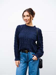 Gloss The Label Nouveau Top Navy