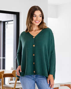 Bee Maddison Chelsea Knit Cardigan Forest