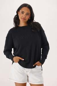 Foxwood Simplified Crew Black on Black