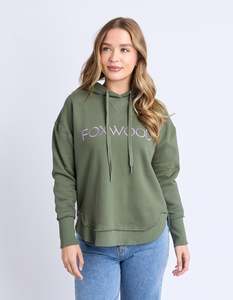Foxwood Metallic Simplified Hoodie Khaki Lilac