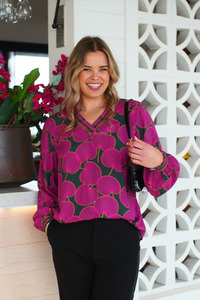 Gloss By Shine On: Gloss The Label Radiance Top Leaf Print
